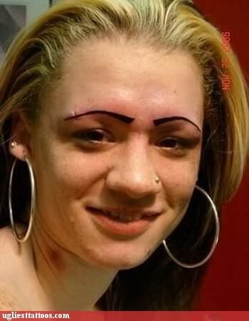 ugly tattooed eyebrows