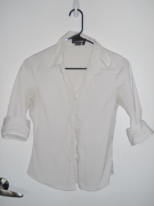 White button-up blouse