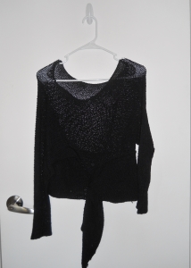 Crochet black top