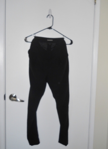 Black high-waist pants