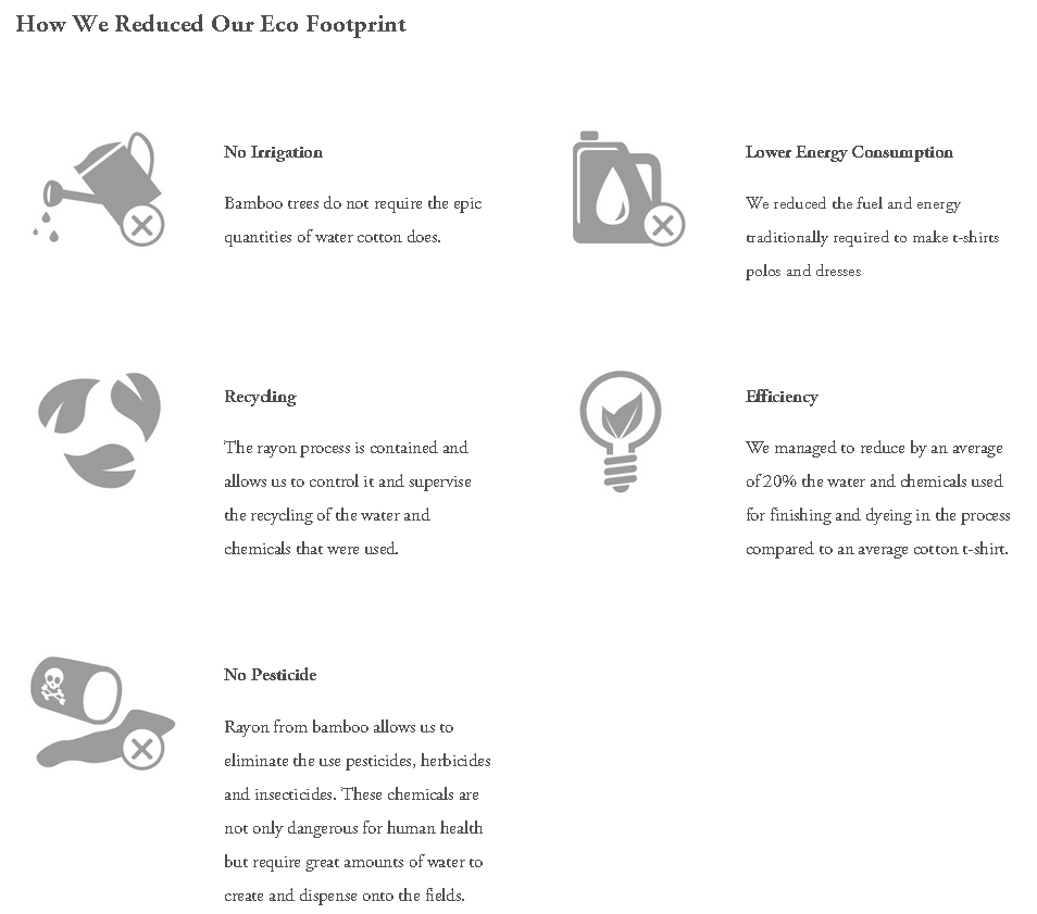 Eco footprint reduction