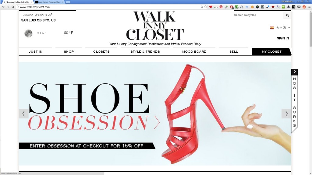 Walk in my closet site