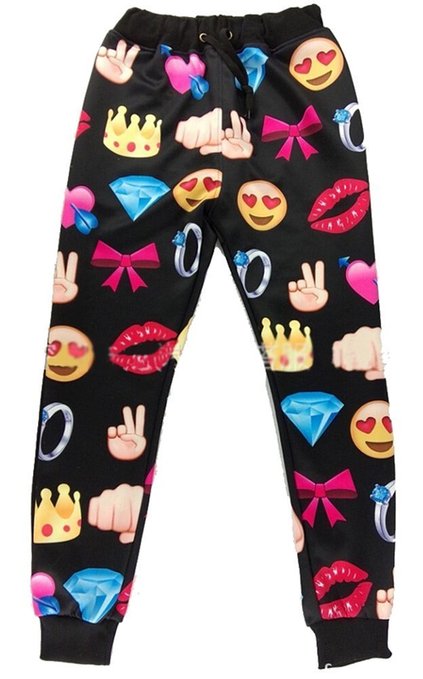 Emoji jogger pants trend | Fashionhedge.com
