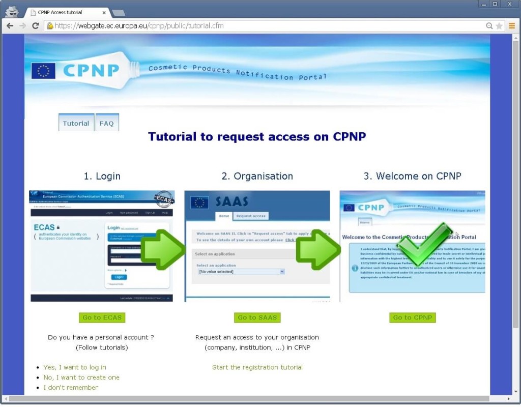 European Commission Cosmetic Product Notification Portal (CPNP) 