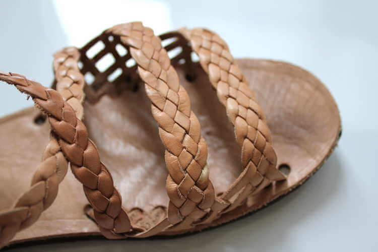 Filanthropik "Trenzas" leather gladiator sandals handmade in Guatemala | Fashionhedge.com
