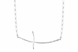 Dana Bronman Inverted Cross Sterling Silver Necklace