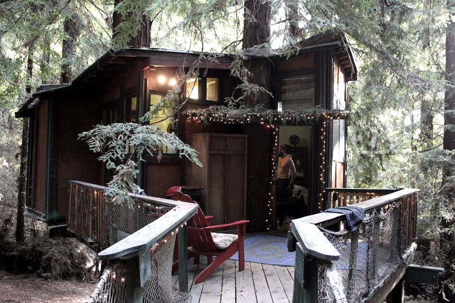 redwood treehouse exterior