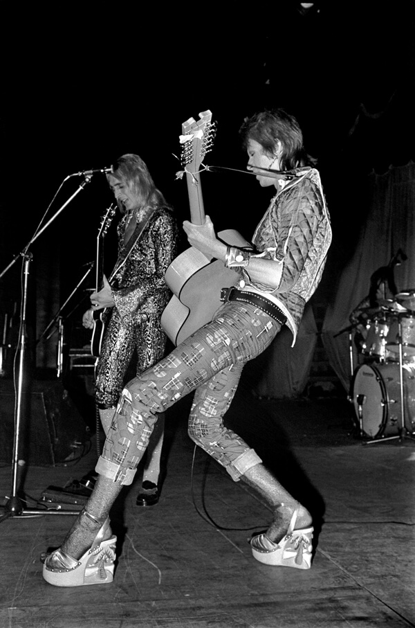 David Bowie wearing wedges