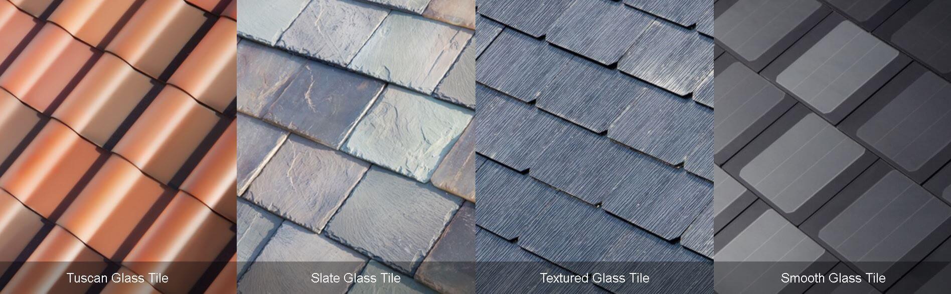 The styles of Tesla glass solar roof you can choose from