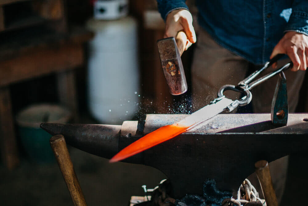 Bloodroot Knives uses wood from their own farm in Georgia