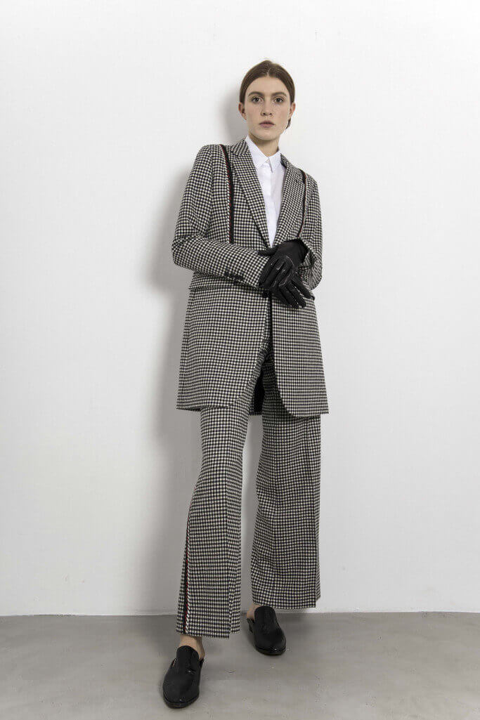Houndstooth check pattern suit Each x Other Pre Fall 2017