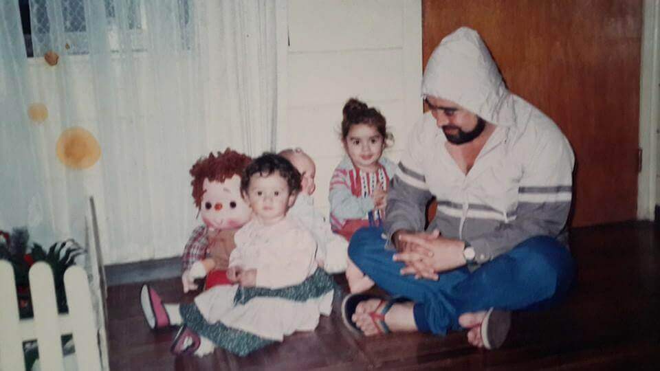 Jorge, my dad, with my sister and I