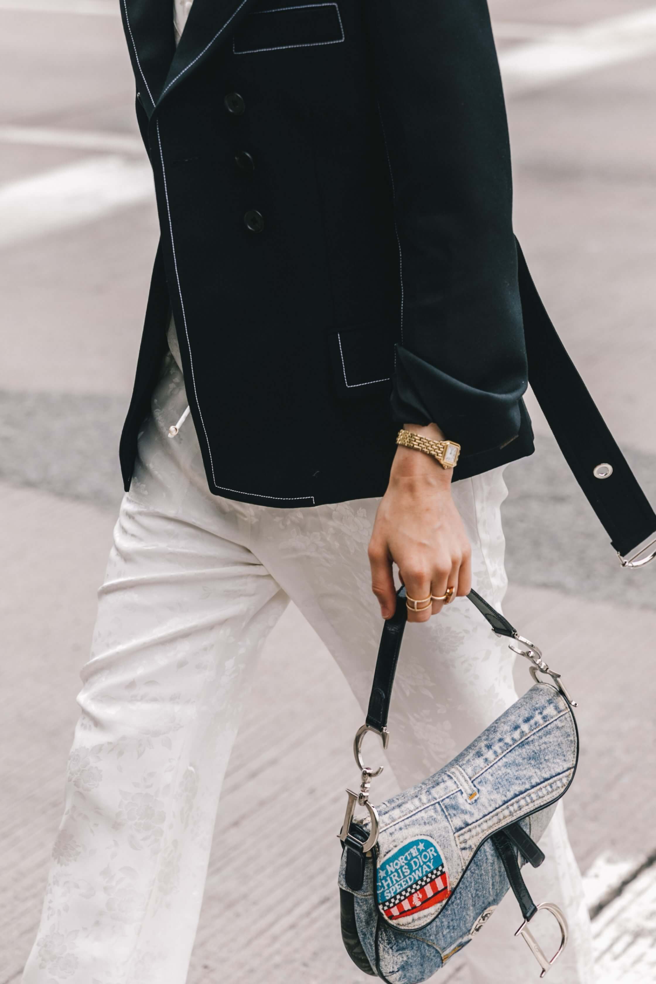 Dior saddle bag street style NYFY 2018 by Collage Vintage