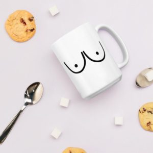 Boobs mug from Etsy