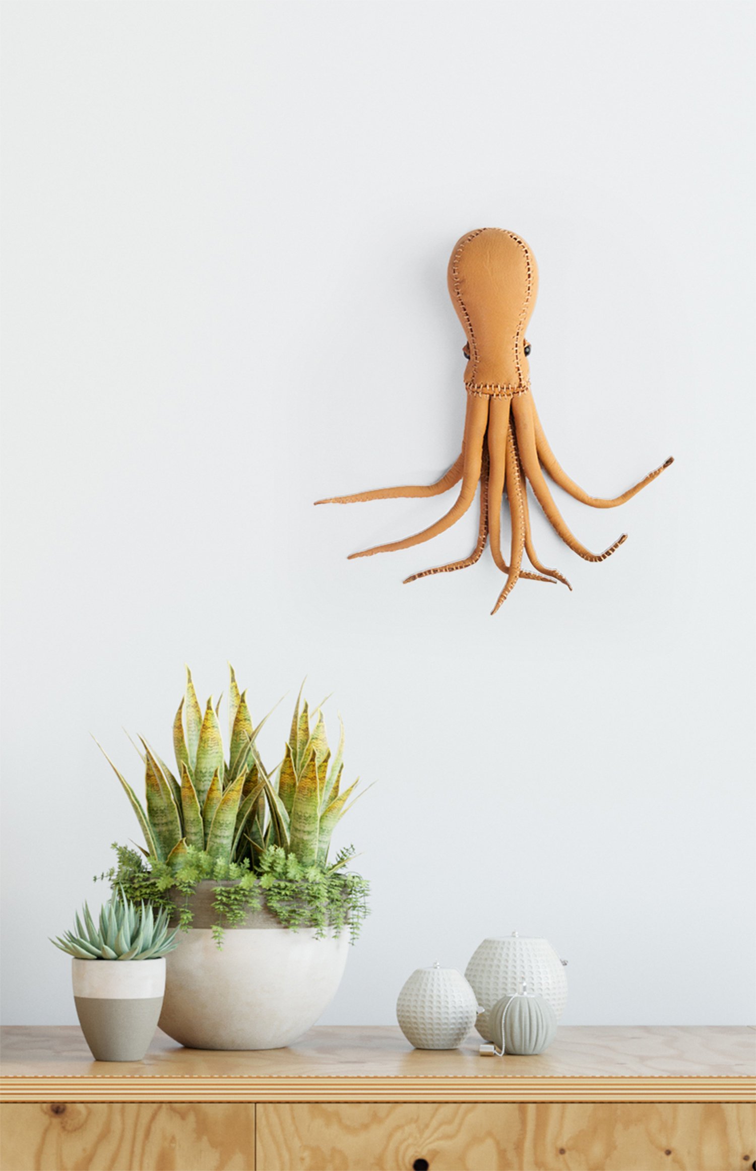 fredamade leather octopus home decor on Etsy