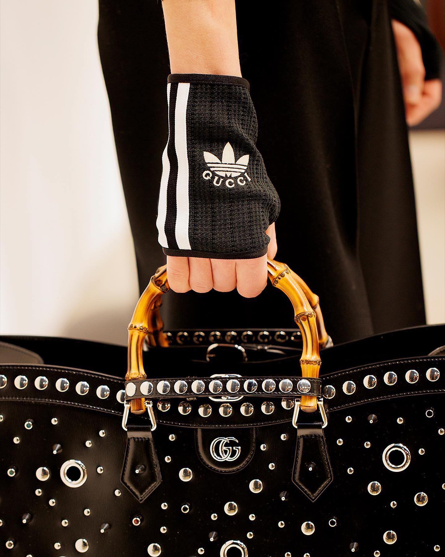 Gucci Adidas X Leather Gloves - Brown